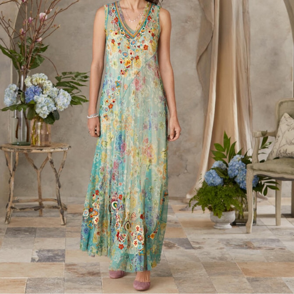 Johnny Was “Forever Flower Mesh Dress”. Size S. New with tags. - Picture 7 of 7